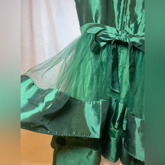 Bonnie Jean Girls Green Dress Size 14 - Picture 4 of 8